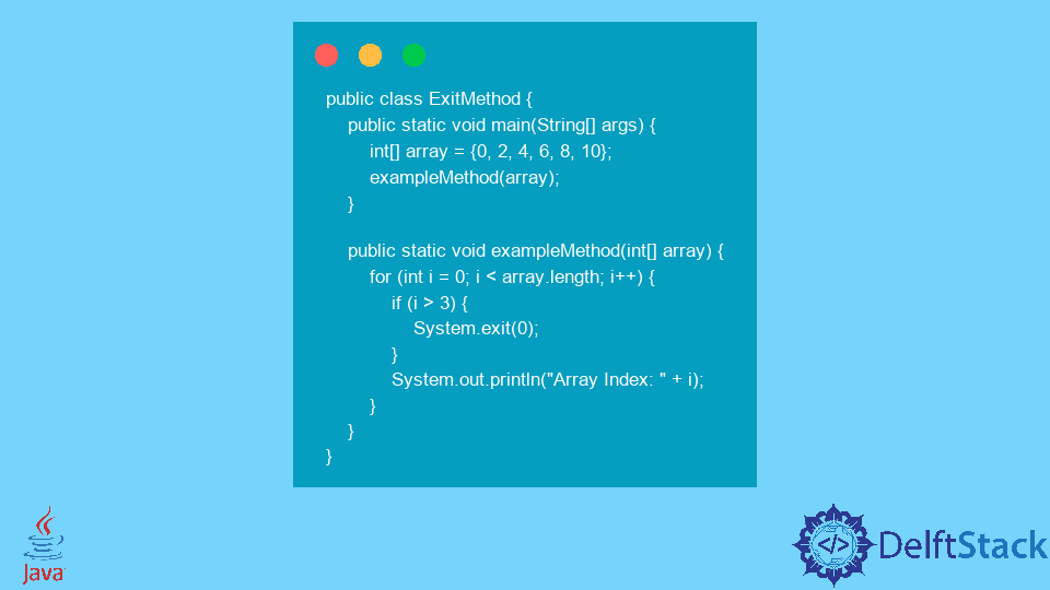 exit-a-method-in-java-delft-stack